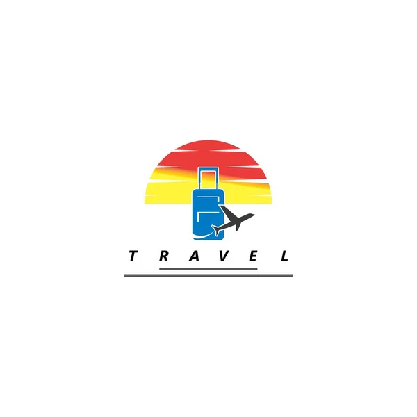 여행용 아이콘 템플릿 디자인 — 스톡 벡터