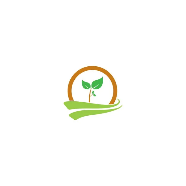 農業ロゴベクトルのアイコンデザイン — ストックベクタ
