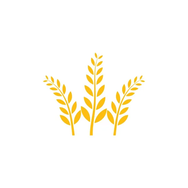 Landbouw Tarwe Logo Template Vector Pictogram Ontwerp Stockvector