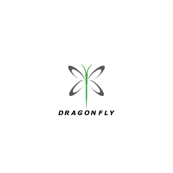 Δράκος Μύγα Λογότυπο Διάνυσμα Εικονίδιο Σχέδιο Απεικόνισης Royalty Free Διανύσματα Αρχείου