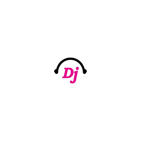 Buchstabe Kopfhörer Logo Vorlage — Stockvektor