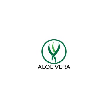 Aloevera logo şablon vektör simgesi konsepti kümesi