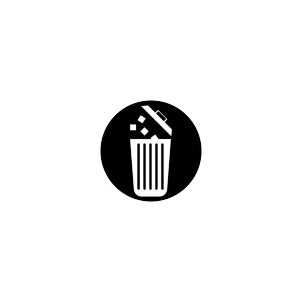 Trash Icon Logo Template Vector Illustration Design — Stock Vector