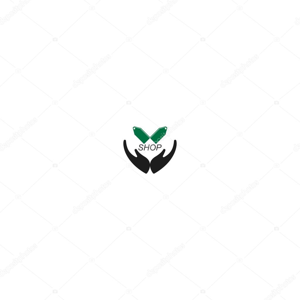 shop Logo Template vector icon illustration design 