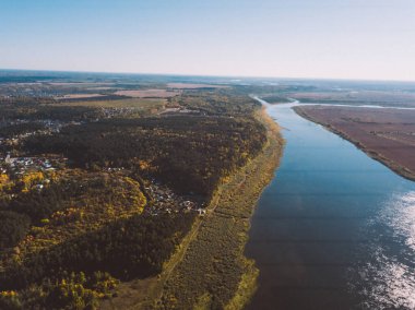 Havadan bakıldığında Vasyugan bataklığı. Dünyanın en büyük bataklığı. Ob nehir havzası. Tomsk bölgesi, Sibirya, Rusya