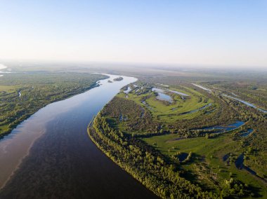 Havadan bakıldığında Vasyugan bataklığı. Dünyanın en büyük bataklığı. Ob nehir havzası. Tomsk bölgesi, Sibirya, Rusya