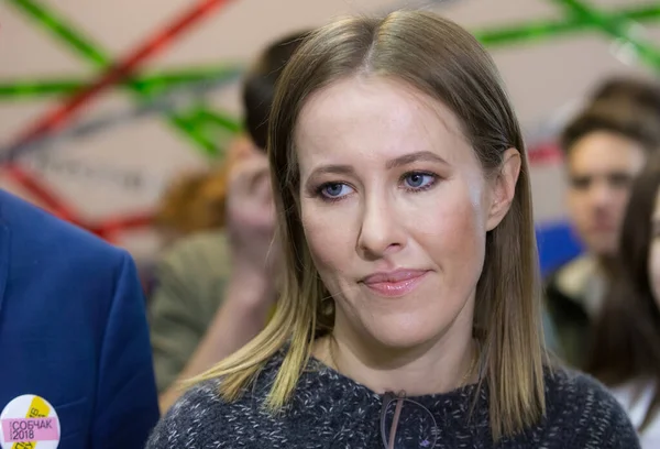 Kseniya Sobchak Russische Fernsehmoderatorin Journalistin Sozialistin Und Schauspielerin Vor Dem — Stockfoto