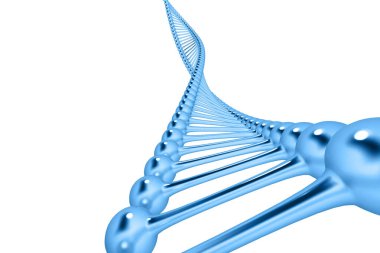 Beyaz arkaplandaki DNA yapısı 3D illüstrasyon