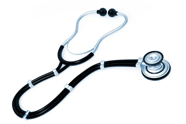 Stetoskop Białym Tle Ilustracja — Zdjęcie stockowe