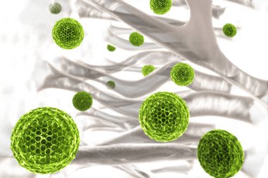 Virüs konsepti 3d hazırlayıcı