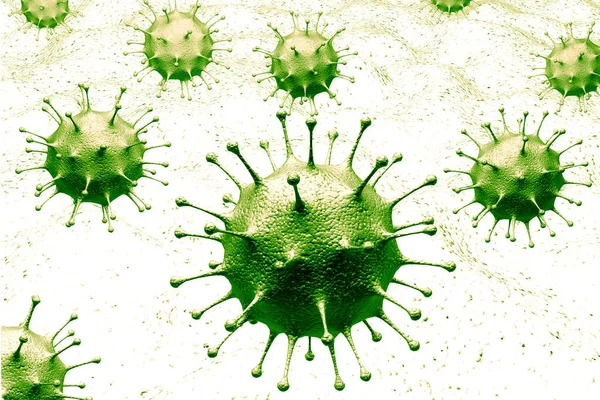 Virus on white background.3d illustration