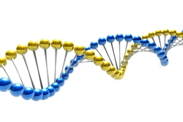Dna Structure White Background Render — Stock Photo, Image