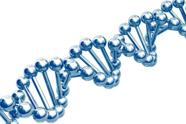 Beyaz arkaplan 3D oluşturma üzerindeki DNA yapısı