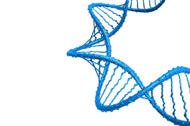 Beyaz arkaplan 3D oluşturma üzerindeki DNA yapısı