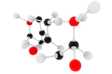 Beyaz arkaplandaki moleküller 33d oluşturma