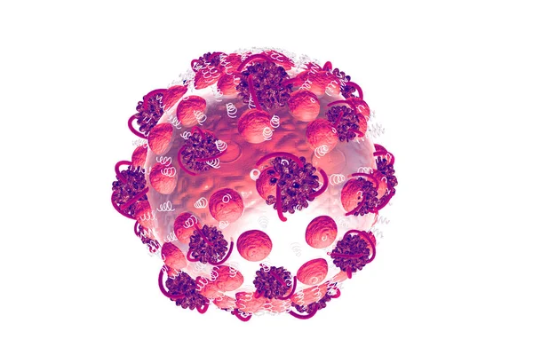 Virus Cell Vit Bakgrund Render — Stockfoto