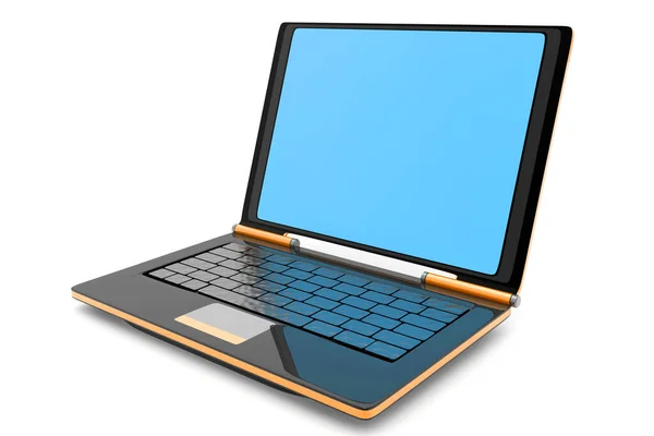 Laptop Auf Weißem Hintergrund — Stockfoto