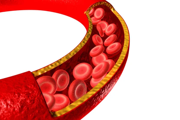 Клітини Крові Рендерингу Артерії — стокове фото