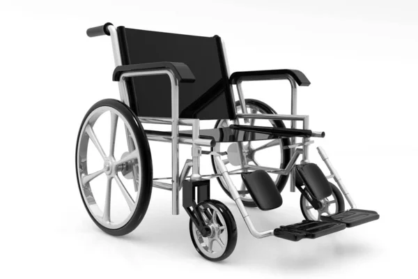 Rollstuhl Auf Weißem Hintergrund — Stockfoto