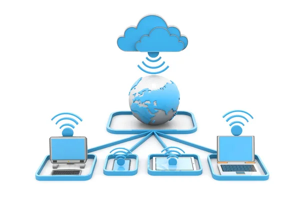 Cloud Computing Devices Render — Stock Photo, Image