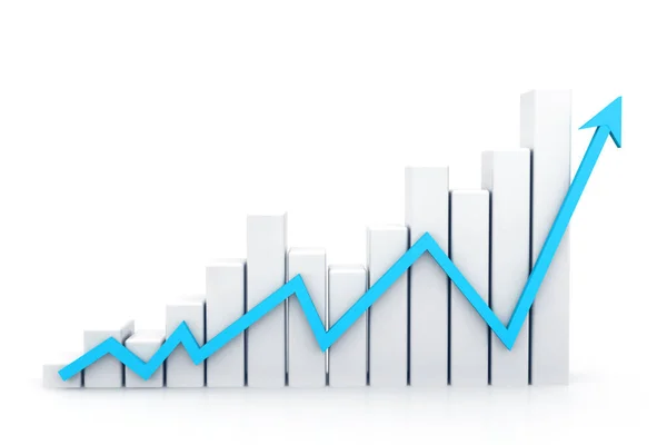 Gráfico Negócios Renderização — Fotografia de Stock