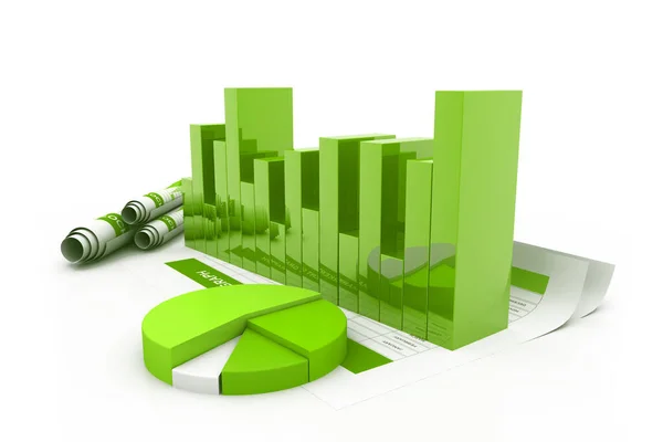 Affärsdiagram Med Diagram Konvertering — Stockfoto