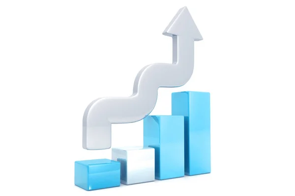 Gráfico Negócios Renderização — Fotografia de Stock