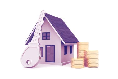 Emlak konsepti. 3d oluşturma