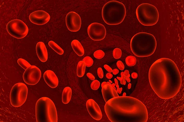 Renderização Células Sanguíneas — Fotografia de Stock