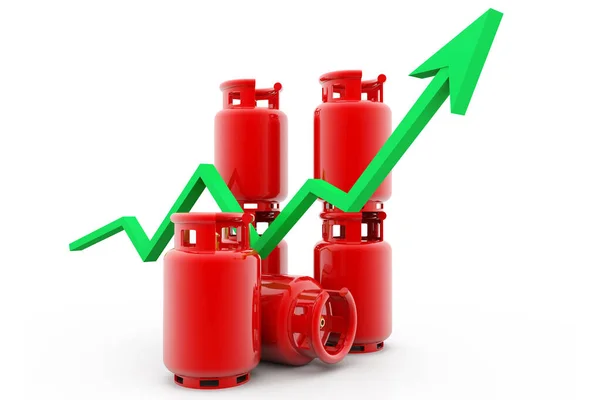 经济的液化石油气价目表 — 图库照片