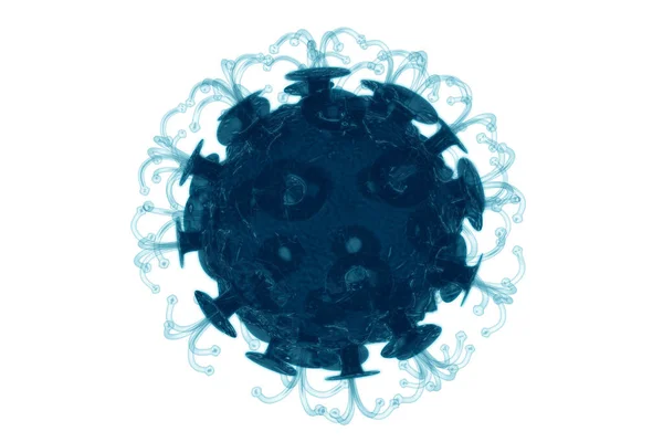 3D例病毒说明 — 图库照片
