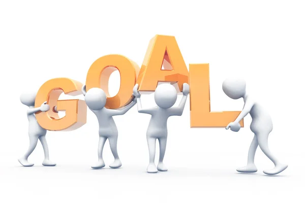 Teamwork Concept Goal Render — Stock Photo, Image