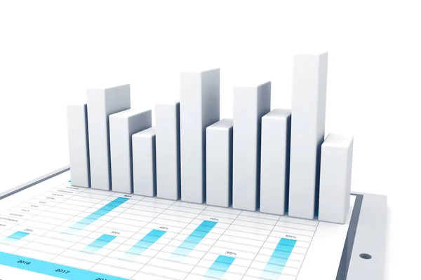 Affärsdiagram Återgivning — Stockfoto