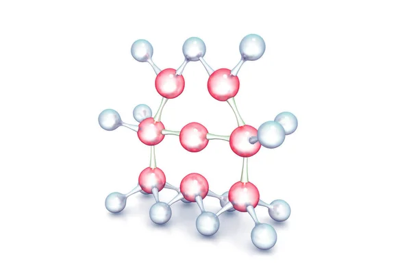 白い背景の分子 3Dレンダリング — ストック写真