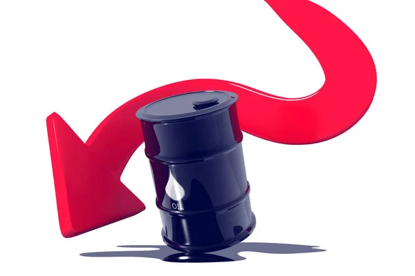 石油价格上涨的价格图表 — 图库照片