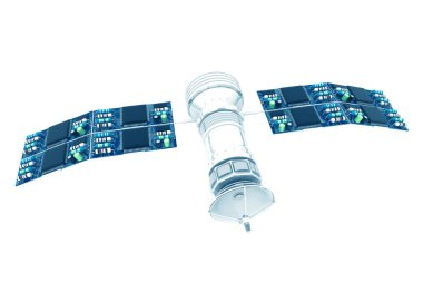 Beyaz arka plan 33D görüntü uydusu