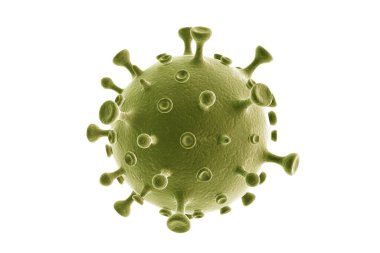 Beyaz arkaplandaki virüs 33d oluşturucu