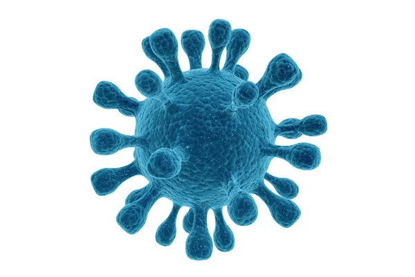 Virus Sfondo Bianco Rendering — Foto Stock
