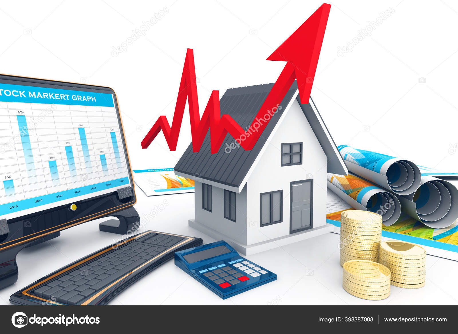 Real Estate Growth Chart Stock Photo by ©crytallight 398387008