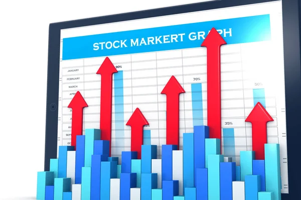 Gráfico Económico Del Mercado Valores —  Fotos de Stock