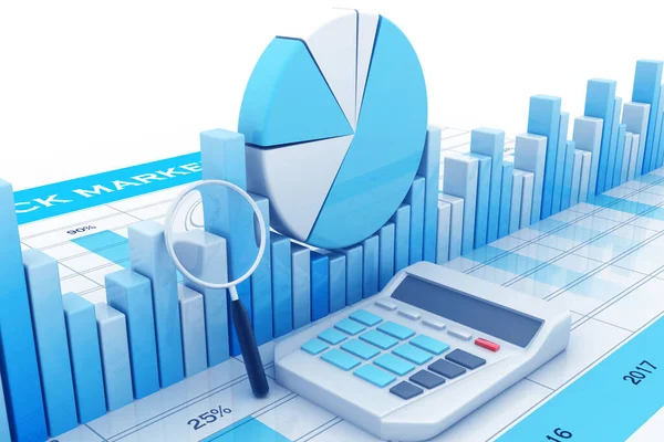 Gráfico Económico Del Mercado Valores —  Fotos de Stock