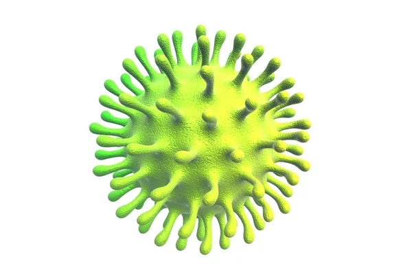 Virus Witte Achtergrond Renderen — Stockfoto