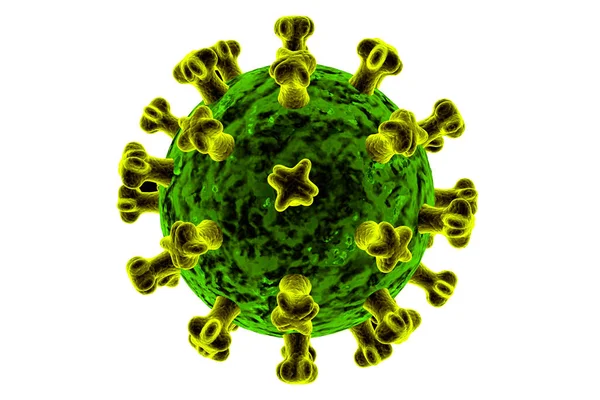 Virus Sfondo Bianco — Foto Stock