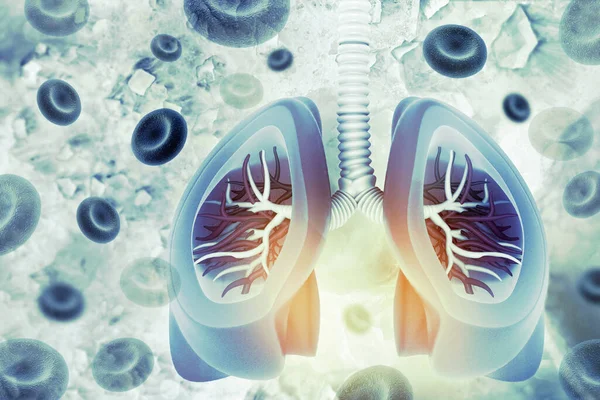 Human Lungs Scientific Background Illustration — Stock Photo, Image