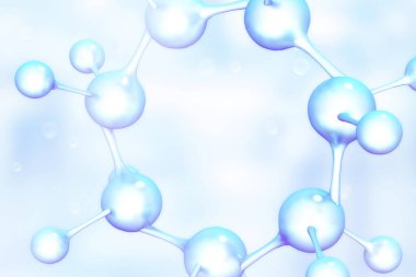 Bilimsel arka planda moleküller. 3d illüstrasyon 