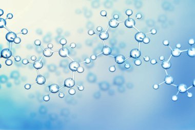 Bilimsel arka planda moleküller. 3d illüstrasyon 