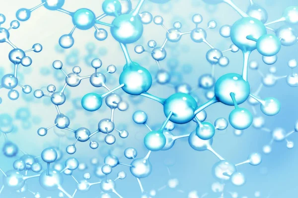 Bilimsel arka planda moleküller. 3d illüstrasyon 