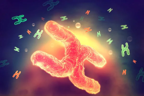 Chromosoom Wetenschappelijke Achtergrond Illustratie — Stockfoto