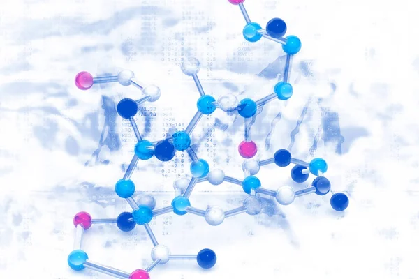Moléculas Com Base Científica Ilustração — Fotografia de Stock