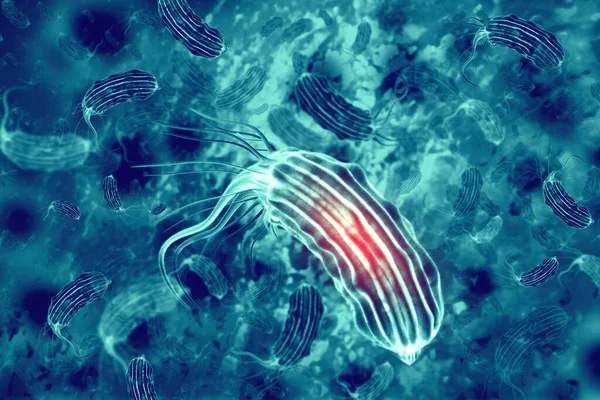Bacteriën Wetenschappelijke Achtergrond Illustratie — Stockfoto